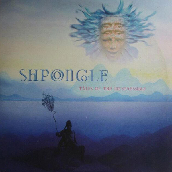 Tales of the Inexpressible album artwork: a pale six-eyed face above a blue lake and a seated figure beneath the complete artist and album titles